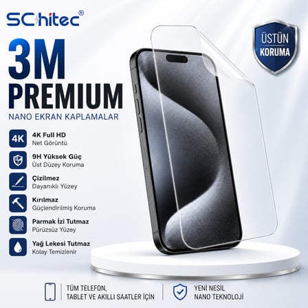 SChitec HUAWEI GR3 Uyumlu Ön Yüzey Nano Şeffaf Hidrojel Ekran Koruyucu