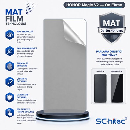 SChitec HONOR Magic V2 Uyumlu Ön Yüzey Mat Hidrojel Ekran Koruyucu