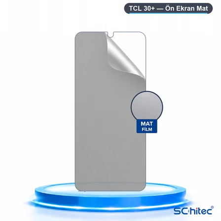 SChitec TCL 30+ Uyumlu Ön Yüzey Mat Hidrojel Ekran Koruyucu