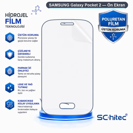 SChitec SAMSUNG Galaxy Pocket 2 Uyumlu Ön Yüzey Nano Şeffaf Hidrojel Ekran Koruyucu