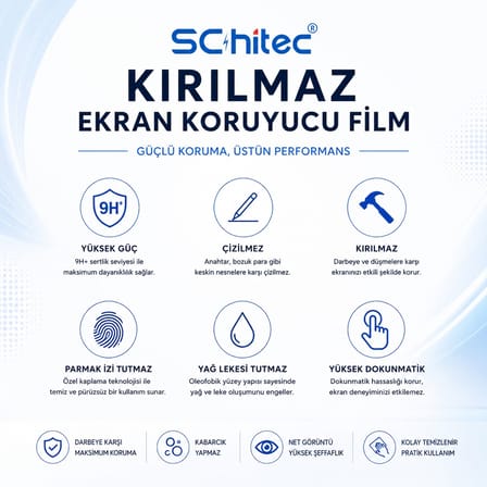 SChitec Infinix Smart 4 Plus Uyumlu Ön Yüzey Nano Şeffaf Hidrojel Ekran Koruyucu