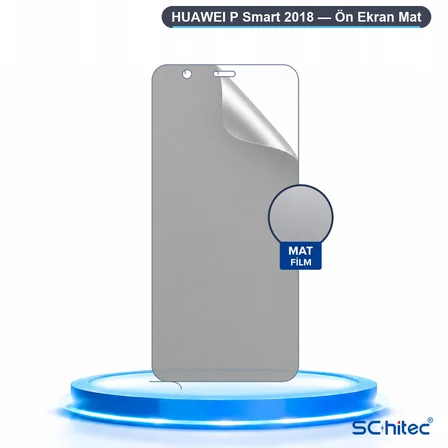 SChitec HUAWEI P Smart 2018 Uyumlu Ön Yüzey Mat Hidrojel Ekran Koruyucu