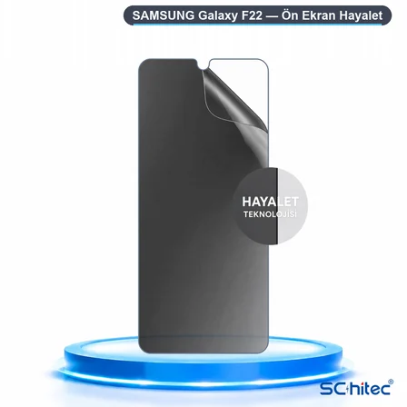 SChitec SAMSUNG Galaxy F22 Uyumlu Ön Yüzey Hayalet Privacy Hidrojel Ekran Koruyucu