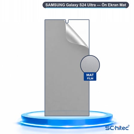 SChitec SAMSUNG Galaxy S24 Ultra Uyumlu Ön Yüzey Mat Hidrojel Ekran Koruyucu