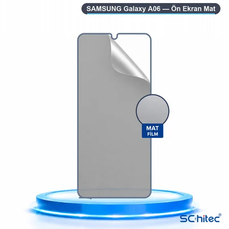 SChitec SAMSUNG Galaxy A06 Uyumlu Ön Yüzey Mat Hidrojel Ekran Koruyucu