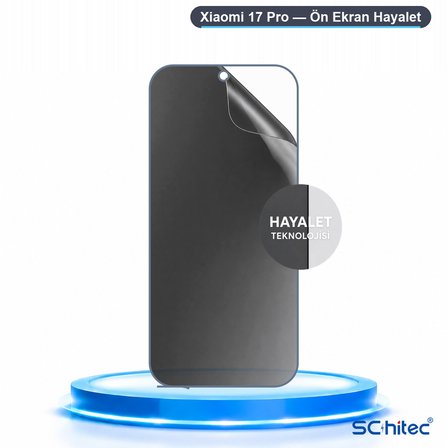 SChitec Xiaomi 17 Pro Uyumlu Ön Yüzey Hayalet Privacy Hidrojel Ekran Koruyucu