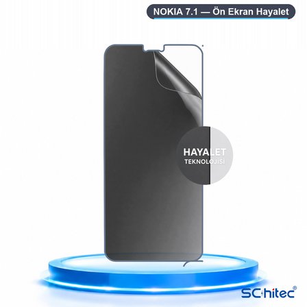 SChitec NOKIA 7.1 Uyumlu Ön Yüzey Hayalet Privacy Hidrojel Ekran Koruyucu