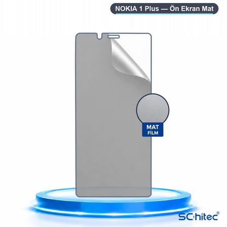 SChitec NOKIA 1 Plus Uyumlu Ön Yüzey Mat Hidrojel Ekran Koruyucu