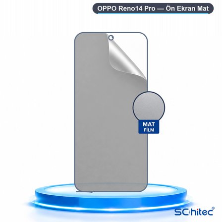 SChitec OPPO Reno14 Pro Uyumlu Ön Yüzey Mat Hidrojel Ekran Koruyucu