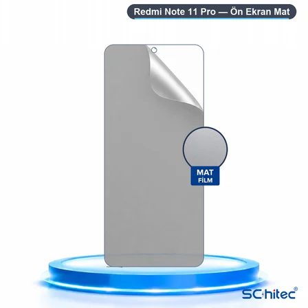 SChitec Redmi Note 11 Pro Uyumlu Ön Yüzey Mat Hidrojel Ekran Koruyucu