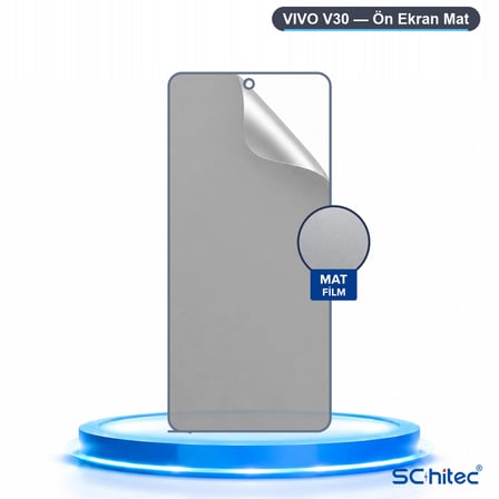 SChitec VIVO V30 Uyumlu Ön Yüzey Mat Hidrojel Ekran Koruyucu
