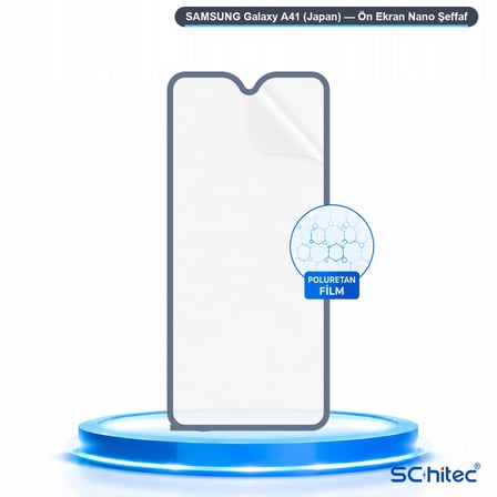 SChitec SAMSUNG Galaxy A41 (Japan) Uyumlu Ön Yüzey Nano Şeffaf Hidrojel Ekran Koruyucu