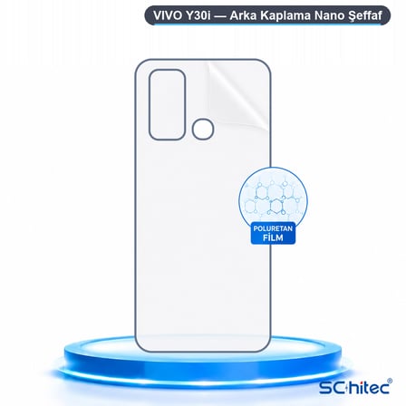 SChitec VIVO Y30i Uyumlu Arka Yüzey Hidrojel Koruyucu Film