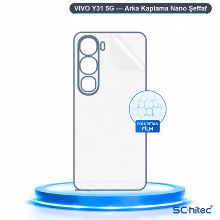 SChitec VIVO Y31 5G Uyumlu Arka Yüzey Hidrojel Koruyucu Film