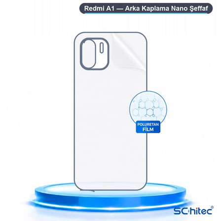 SChitec Redmi A1 Uyumlu Arka Yüzey Hidrojel Koruyucu Film