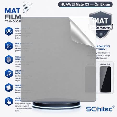 SChitec HUAWEI Mate X3 Uyumlu Ön Yüzey Mat Hidrojel Ekran Koruyucu