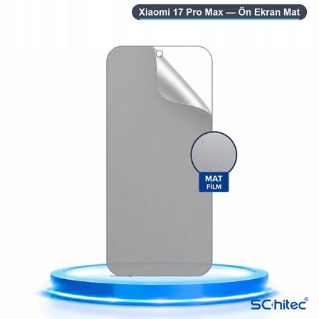 SChitec Xiaomi 17 Pro Max Uyumlu Ön Yüzey Mat Hidrojel Ekran Koruyucu