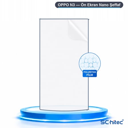 SChitec OPPO N3 Uyumlu Ön Yüzey Nano Şeffaf Hidrojel Ekran Koruyucu