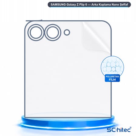 SChitec SAMSUNG Galaxy Z Flip 6 Uyumlu Arka Yüzey Hidrojel Koruyucu Film