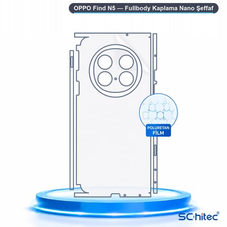 SChitec OPPO Find N5 Uyumlu Fullbody Arka Kaplama Hidrojel Koruyucu Film