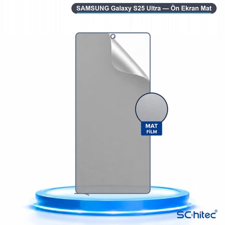 SChitec SAMSUNG Galaxy S25 Ultra Uyumlu Ön Yüzey Mat Hidrojel Ekran Koruyucu