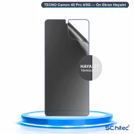 SChitec TECNO Camon 40 Pro 4/5G Uyumlu Ön Yüzey Hayalet Privacy Hidrojel Ekran Koruyucu