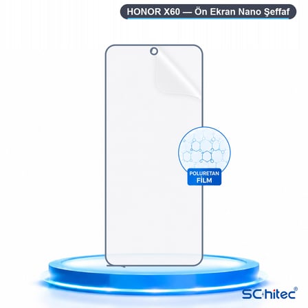 SChitec HONOR X60 Uyumlu Ön Yüzey Nano Şeffaf Hidrojel Ekran Koruyucu