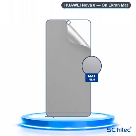 SChitec HUAWEI Nova 8 Uyumlu Ön Yüzey Mat Hidrojel Ekran Koruyucu