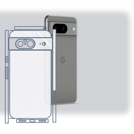 SChitec Google Pixel 8 Uyumlu Fullbody Arka Kaplama Hidrojel Koruyucu Film