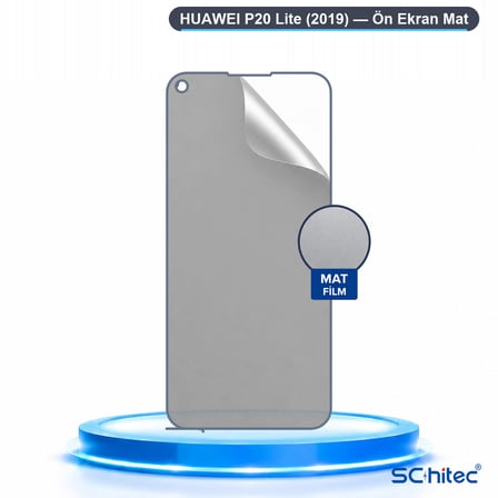 SChitec HUAWEI P20 Lite (2019) Uyumlu Ön Yüzey Mat Hidrojel Ekran Koruyucu