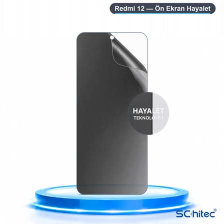 SChitec Redmi 12 Uyumlu Ön Yüzey Hayalet Privacy Hidrojel Ekran Koruyucu