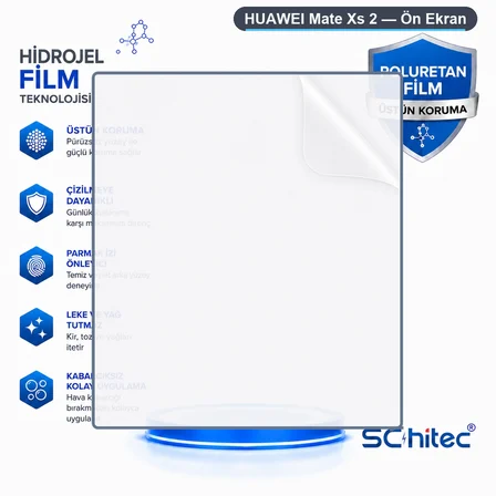 SChitec HUAWEI Mate Xs 2 Uyumlu Ön Yüzey Nano Şeffaf Hidrojel Ekran Koruyucu