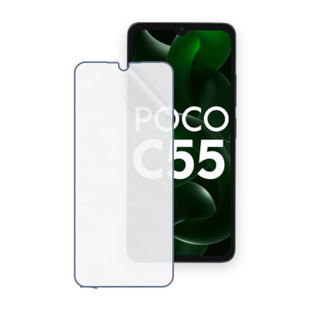SChitec POCO Poco C55 Uyumlu Ön Yüzey Nano Şeffaf Hidrojel Ekran Koruyucu