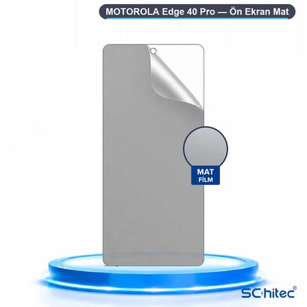 SChitec MOTOROLA Edge 40 Pro Uyumlu Ön Yüzey Mat Hidrojel Ekran Koruyucu