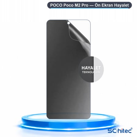 SChitec POCO Poco M2 Pro Uyumlu Ön Yüzey Hayalet Privacy Hidrojel Ekran Koruyucu