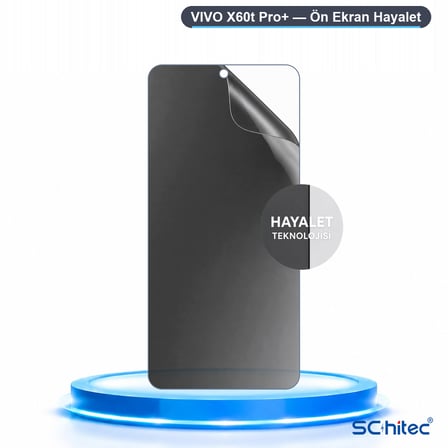 SChitec VIVO X60t Pro+ Uyumlu Ön Yüzey Hayalet Privacy Hidrojel Ekran Koruyucu