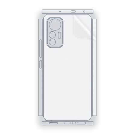 SChitec Xiaomi 12 Lite Uyumlu Fullbody Arka Kaplama Hidrojel Koruyucu Film