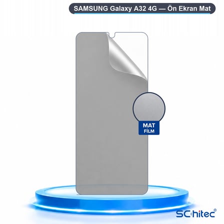 SChitec SAMSUNG Galaxy A32 4G Uyumlu Ön Yüzey Mat Hidrojel Ekran Koruyucu