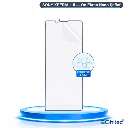 SChitec SONY XPERIA 1 II Uyumlu Ön Yüzey Nano Şeffaf Hidrojel Ekran Koruyucu