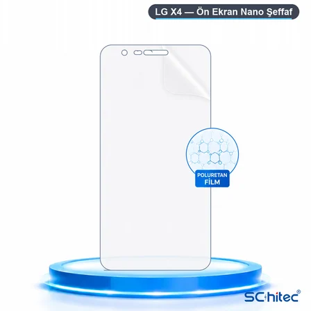 SChitec LG X4 Uyumlu Ön Yüzey Nano Şeffaf Hidrojel Ekran Koruyucu