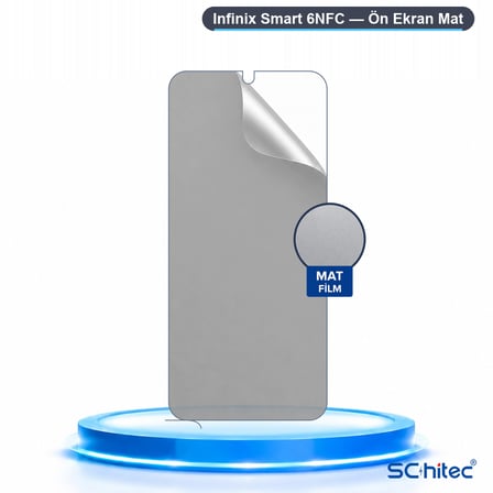 SChitec Infinix Smart 6NFC Uyumlu Ön Yüzey Mat Hidrojel Ekran Koruyucu