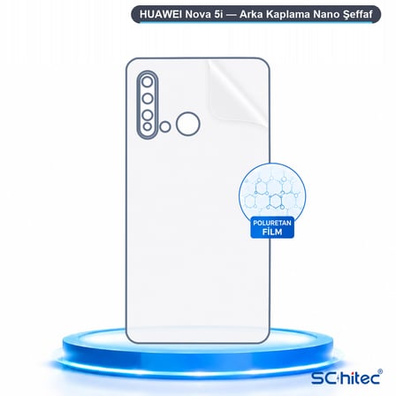 SChitec HUAWEI Nova 5i Uyumlu Arka Yüzey Hidrojel Koruyucu Film