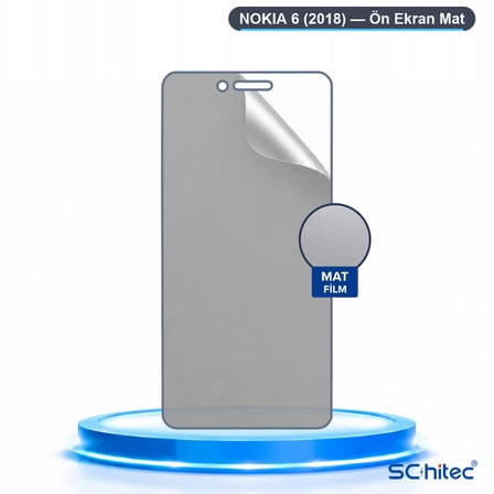 SChitec NOKIA 6 (2018) Uyumlu Ön Yüzey Mat Hidrojel Ekran Koruyucu