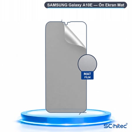 SChitec SAMSUNG Galaxy A10E Uyumlu Ön Yüzey Mat Hidrojel Ekran Koruyucu