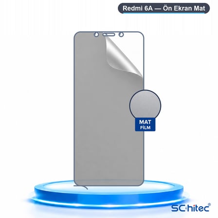 SChitec Redmi 6A Uyumlu Ön Yüzey Mat Hidrojel Ekran Koruyucu