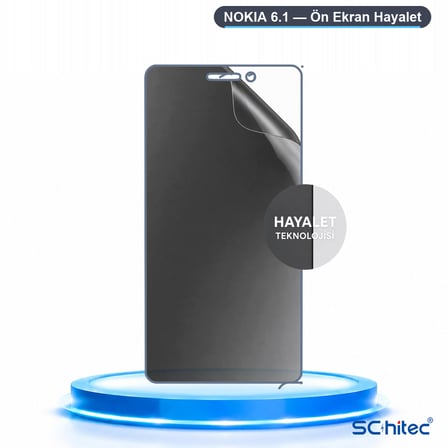 SChitec NOKIA 6.1 Uyumlu Ön Yüzey Hayalet Privacy Hidrojel Ekran Koruyucu