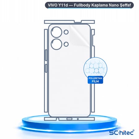 SChitec VIVO Y11d Uyumlu Fullbody Arka Kaplama Hidrojel Koruyucu Film