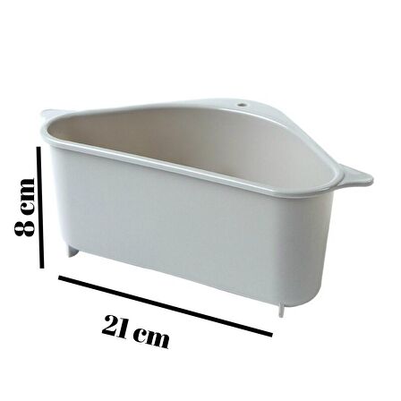  BUFFER® Vantuzlu Üçgen Sebze Meyve Lavabo Raf Evye Süzgeç Sünger Tutucu Düzenleyici Organizer