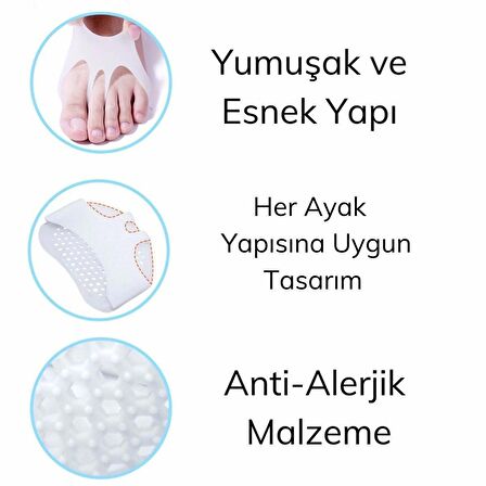 BUFFER® Ayak Parmak Koruyucu Silikon Bunyon Topuklu Ayakkabı Vurma Önleyici Çift Ped