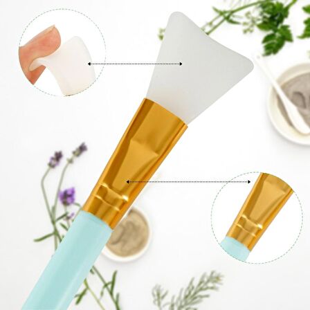 BUFFER® Çift Taraflı Jade Roller Yeşim Taşı + 2li Maske Fırçası + Siyah Nokta Temizleyici Bakım Seti